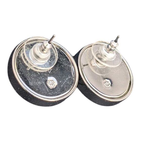 House of Harlow Sky Blue Sunburst Rhinestone Stud Earrings - Picture 2 of 4